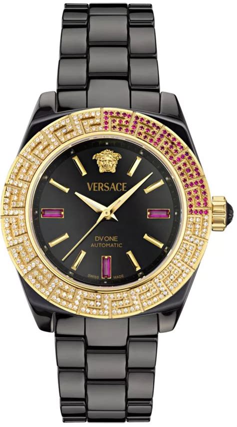 versace greek key watch diamonds|Versace dv one diamond.